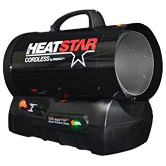 Heatstar By Enerco F128835 Cordless 60K Forced air Variable Output Propane Heater HS60CLP